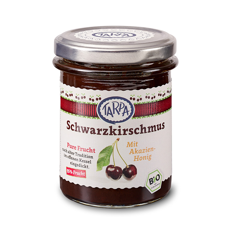 tarpa-bio-schwarzkirschmus-fruchtmus-220g-mit-honig image 1
