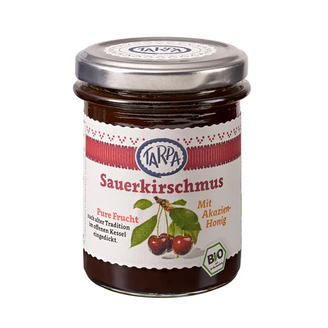 tarpa-bio-sauerkirschmus-fruchtmus-220-g-90-mit-honig image 1