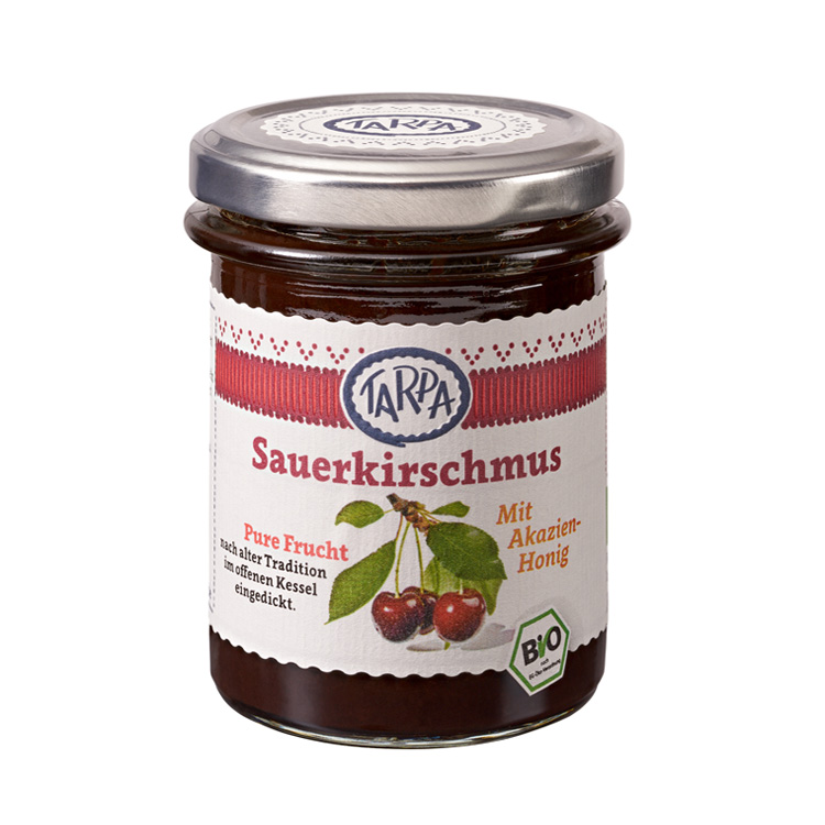 tarpa-bio-sauerkirschmus-fruchtmus-220-g-90-mit-honig image 1