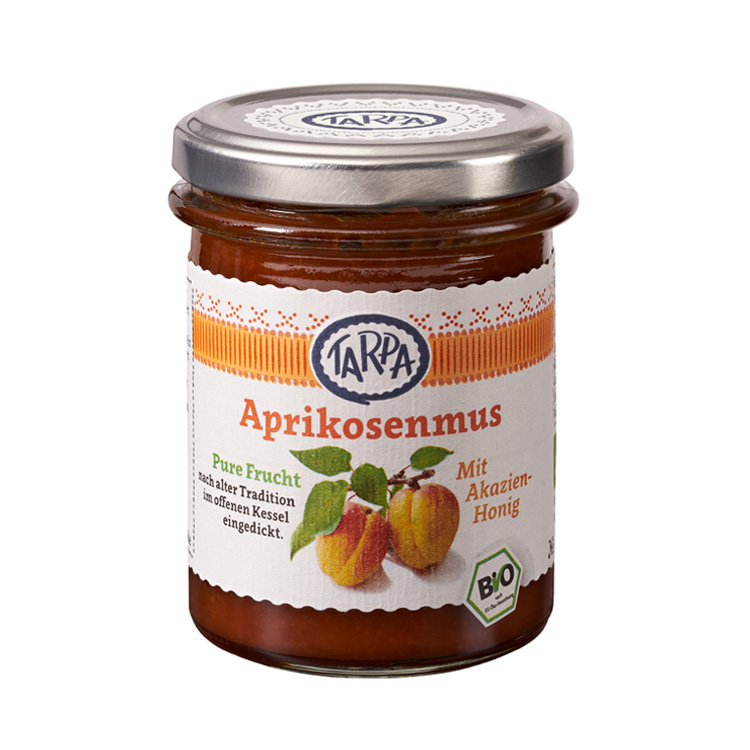 tarpa-bio-aprikosenmus-90-fruchtmus-210g-mit-honig image 1